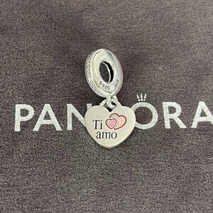 Pandora Ti amo I Love You Heart Charm